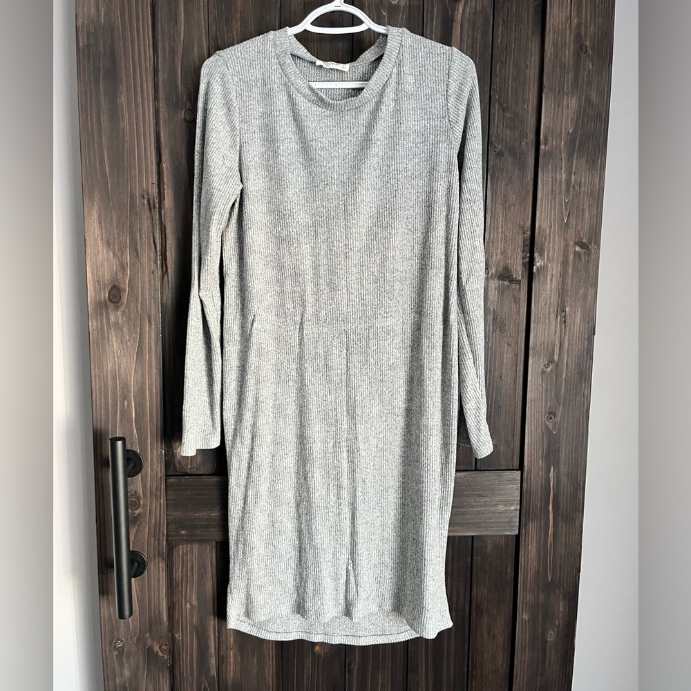 Grey Comfy Maternity Dress